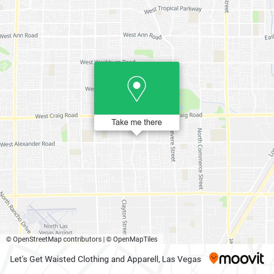 Mapa de Let's Get Waisted Clothing and Apparell
