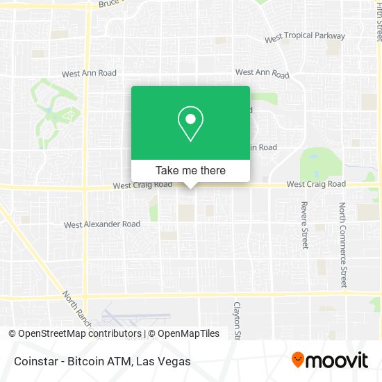 Mapa de Coinstar - Bitcoin ATM