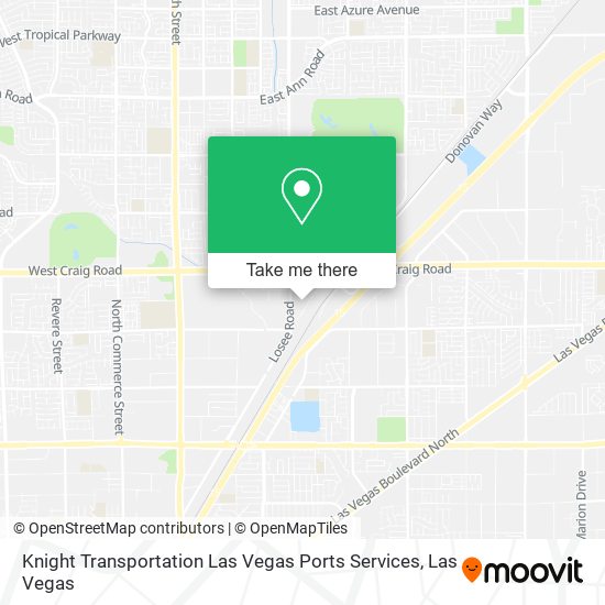 Knight Transportation Las Vegas Ports Services map