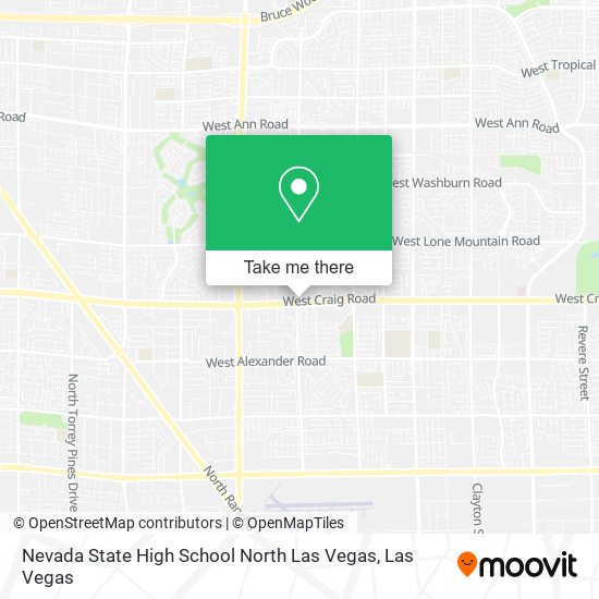 Nevada State High School North Las Vegas map