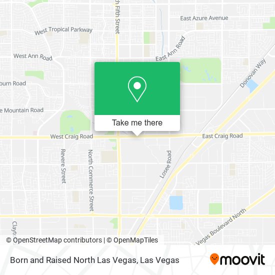 Born and Raised North Las Vegas map