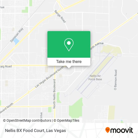 Nellis BX Food Court map