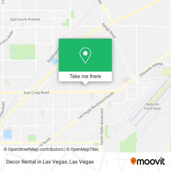 Decor Rental in Las Vegas map