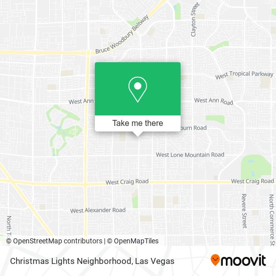 Christmas Lights Neighborhood map