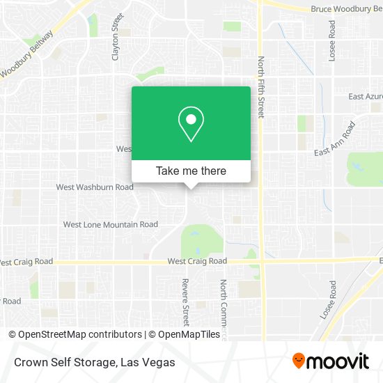 Crown Self Storage map