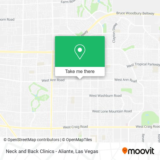 Neck and Back Clinics - Aliante map