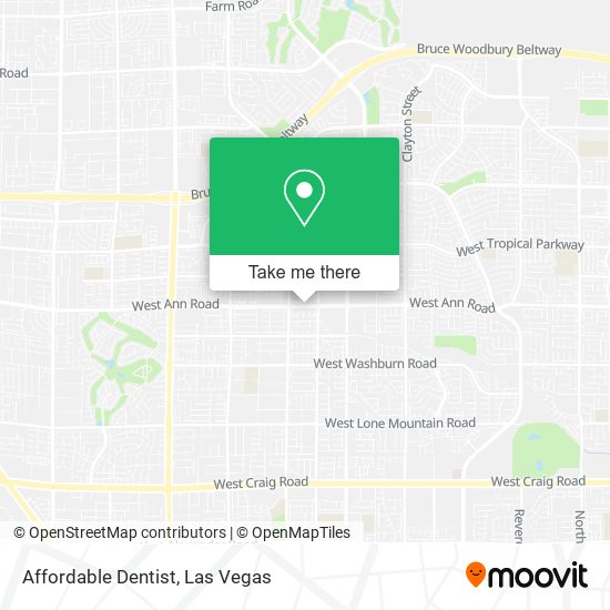 Mapa de Affordable Dentist