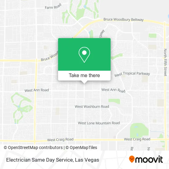 Mapa de Electrician Same Day Service