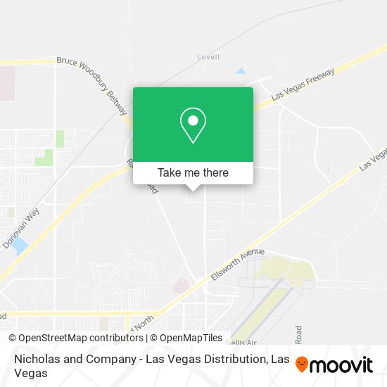 Nicholas and Company - Las Vegas Distribution map