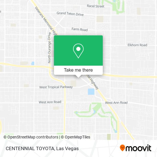 CENTENNIAL TOYOTA map