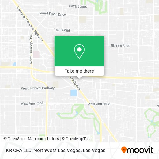 Mapa de KR CPA LLC, Northwest Las Vegas