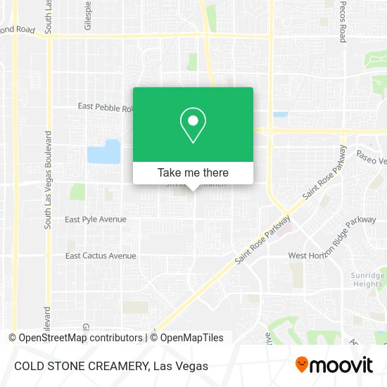COLD STONE CREAMERY map