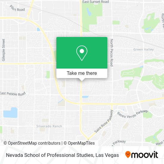 Mapa de Nevada School of Professional Studies