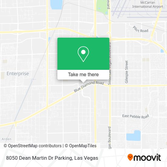 Mapa de 8050 Dean Martin Dr Parking