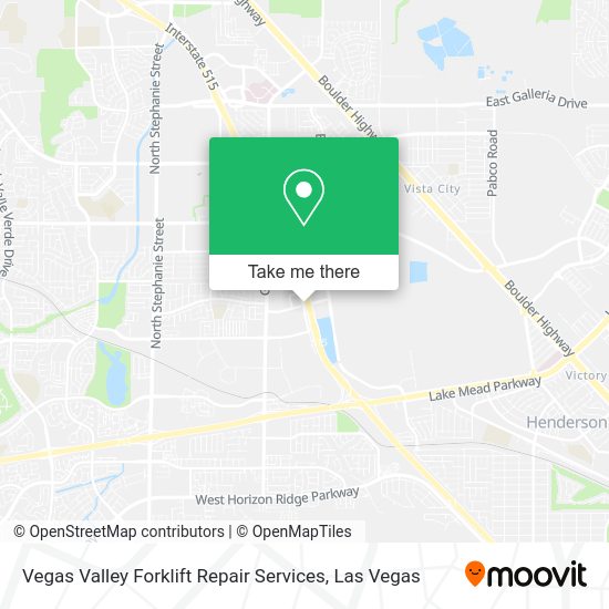 Mapa de Vegas Valley Forklift Repair Services