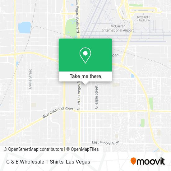 C & E Wholesale T Shirts map