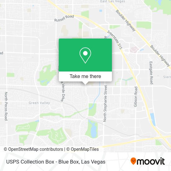 USPS Collection Box - Blue Box map