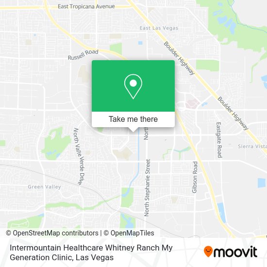 Intermountain Healthcare Whitney Ranch My Generation Clinic map
