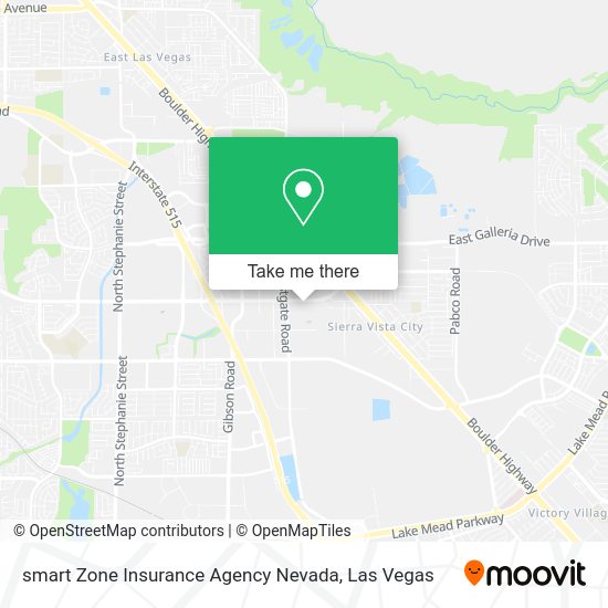 Mapa de smart Zone Insurance Agency Nevada