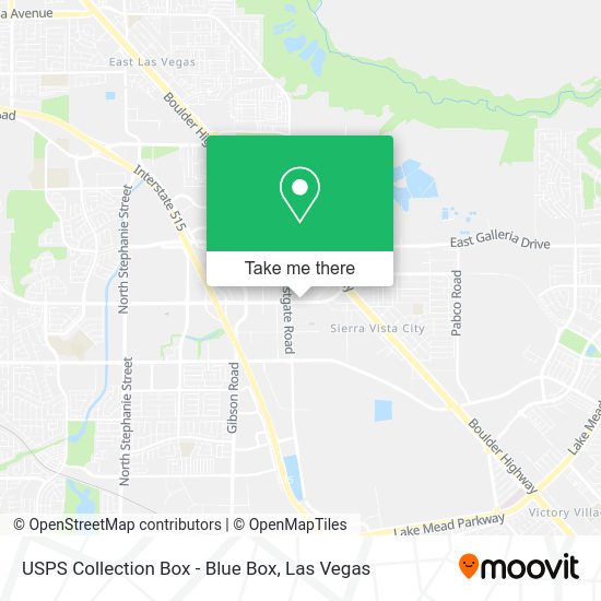 USPS Collection Box - Blue Box map