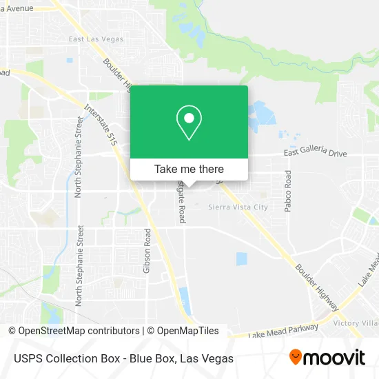 Mapa de USPS Collection Box - Blue Box