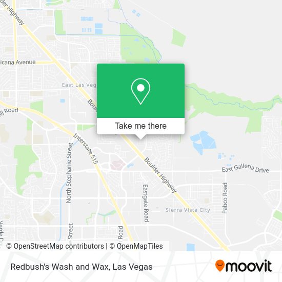 Redbush's Wash and Wax map