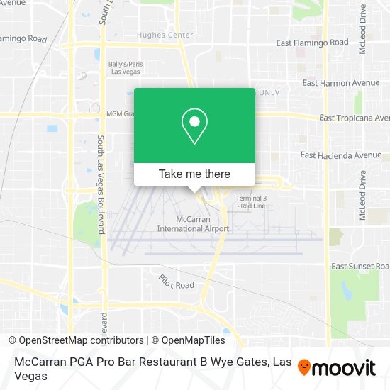 McCarran PGA Pro Bar Restaurant B Wye Gates map
