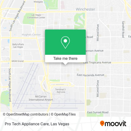 Pro Tech Appliance Care map