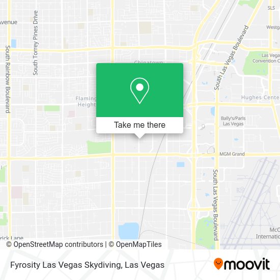 Fyrosity Las Vegas Skydiving map