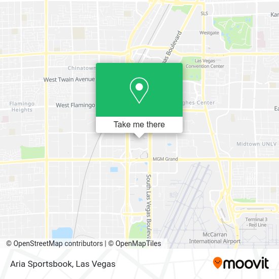 Mapa de Aria Sportsbook