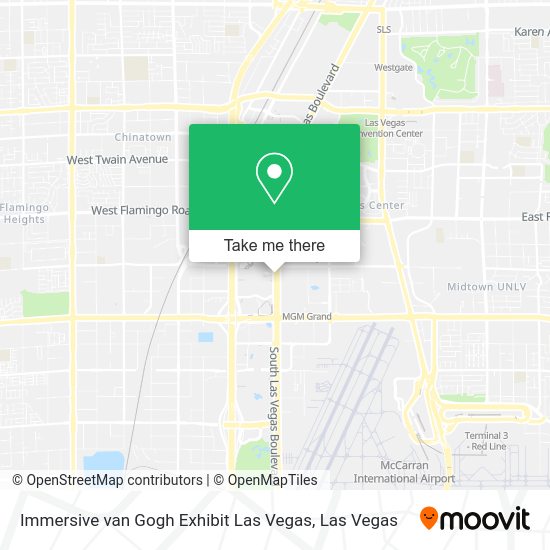 Immersive van Gogh Exhibit Las Vegas map