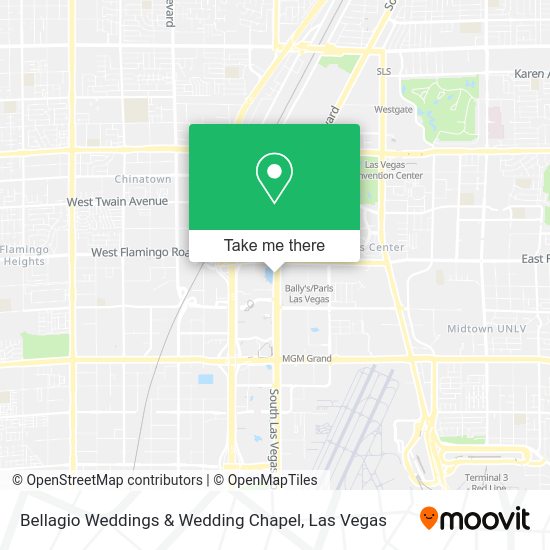 Bellagio Weddings & Wedding Chapel map