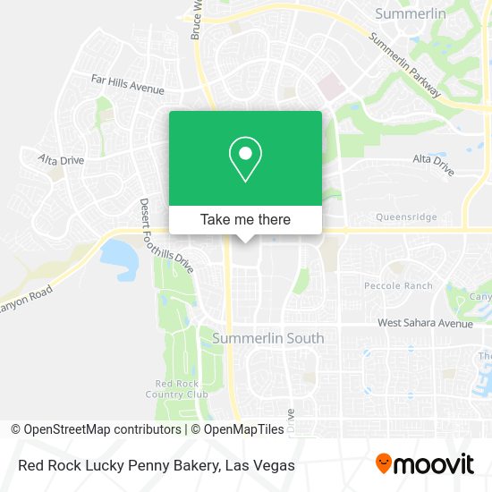 Red Rock Lucky Penny Bakery map