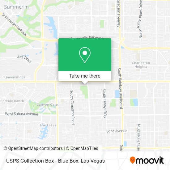 USPS Collection Box - Blue Box map