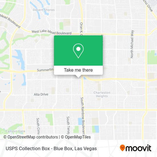 Mapa de USPS Collection Box - Blue Box