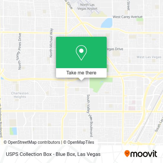 USPS Collection Box - Blue Box map