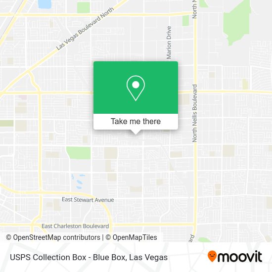 Mapa de USPS Collection Box - Blue Box