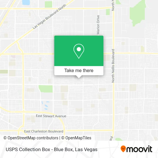 Mapa de USPS Collection Box - Blue Box