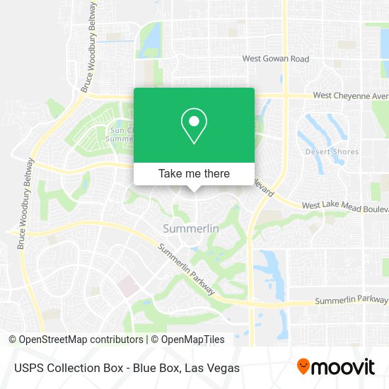 Mapa de USPS Collection Box - Blue Box