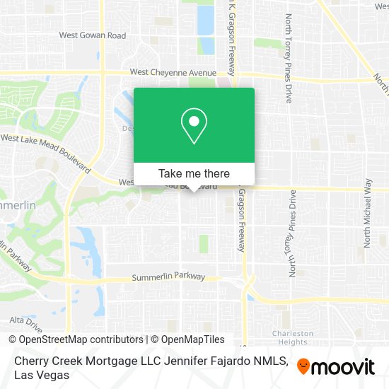 Cherry Creek Mortgage LLC Jennifer Fajardo NMLS map