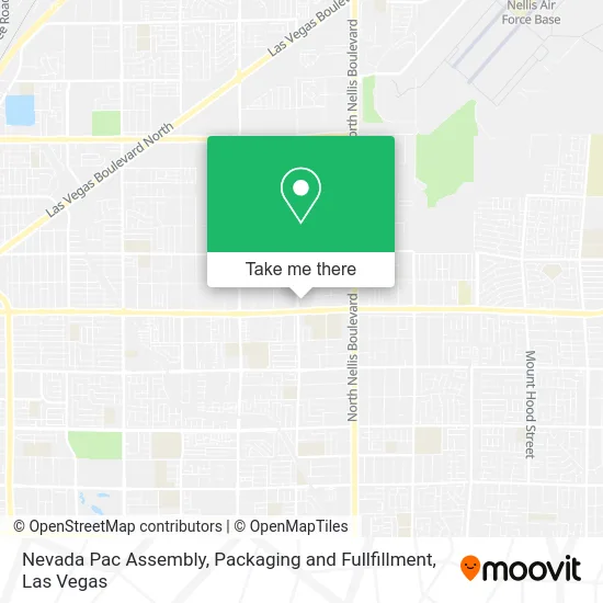 Mapa de Nevada Pac Assembly, Packaging and Fullfillment