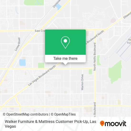 Mapa de Walker Furniture & Mattress Customer Pick-Up