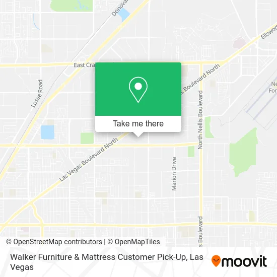 Walker Furniture & Mattress Customer Pick-Up map