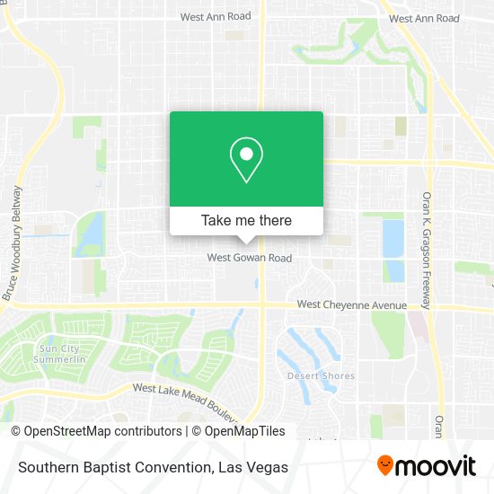 Mapa de Southern Baptist Convention