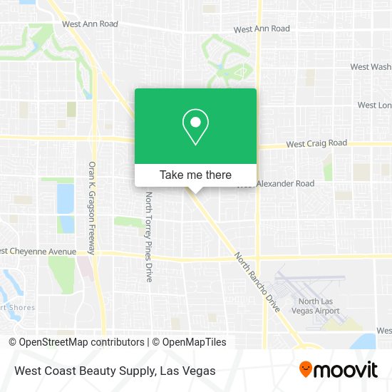 West Coast Beauty Supply map
