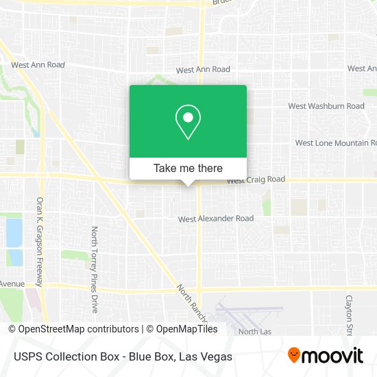 USPS Collection Box - Blue Box map