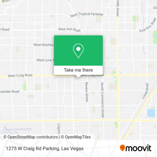 1275 W Craig Rd Parking map