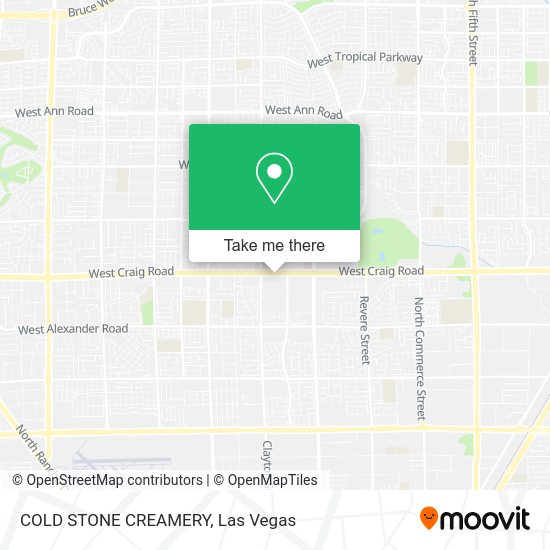 COLD STONE CREAMERY map