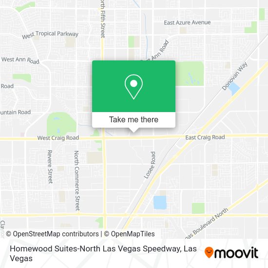 Homewood Suites-North Las Vegas Speedway map