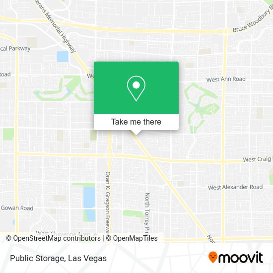 Mapa de Public Storage